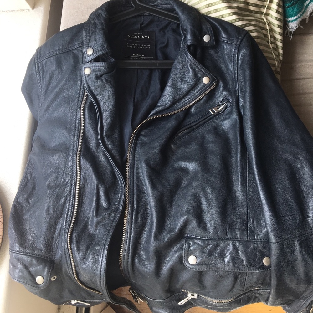 ALLSAINTS LEATHER JACKET MEDIUM